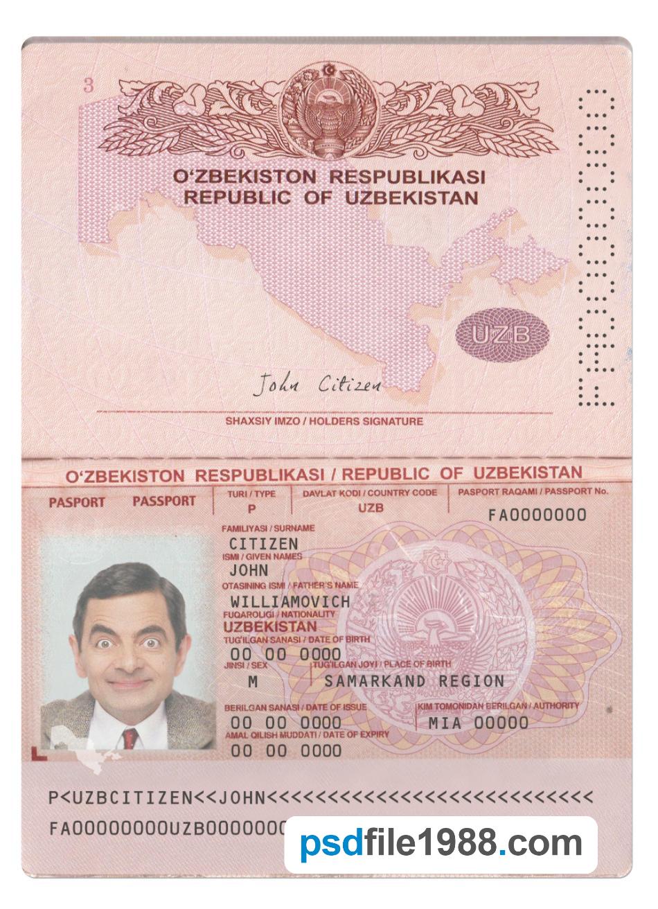 Uzbekistan Passport 2022-Present